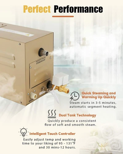 3KW 6KW 9KW Dampfbadgenerator 35-55℃ Sauna Dampfbad Dampferzeuger Bad Türkische - Bild 6 von 27
