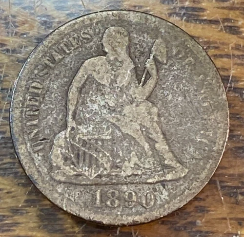 1890 Liberty Seated Dime Nice Original Fine CHRC
