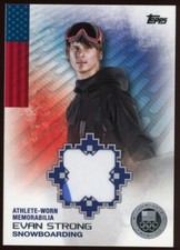 2014 Topps US Olympic Team Relic Card #OR-ES Evan Strong Snowboarding Silver /50