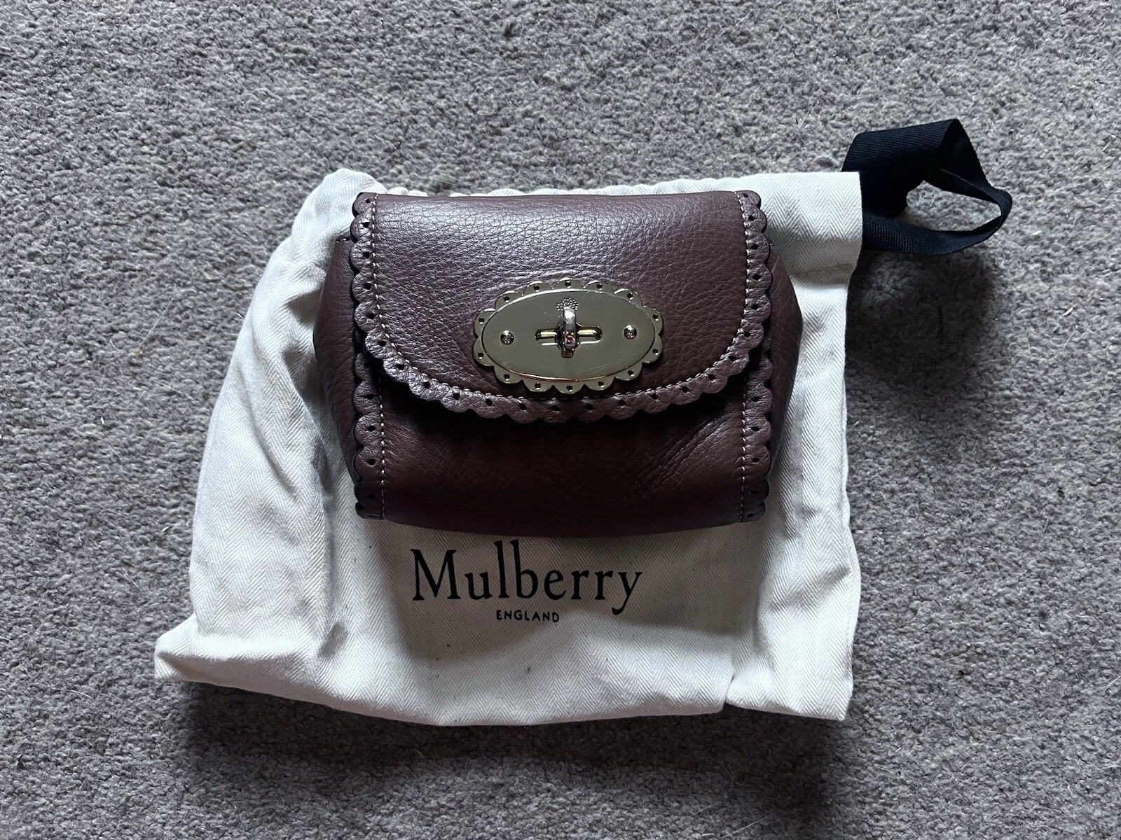 Mulberry Mini Giglio Biscotto Pelle di Rovere