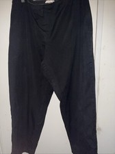 EILEEN FISHER BLACK ELASTIC ORGANIC COTTON BLEND PANTS XL