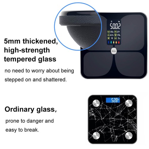 Lepulse F4 Weight Scale Body Fat Scale for BMI Heart Rate with 20 Metrics, 400lb - Picture 6 of 18