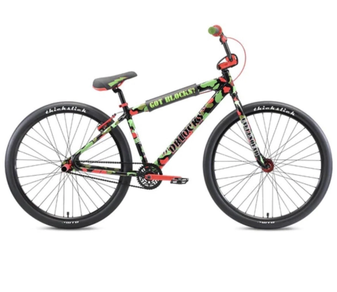 2021 SE Bikes DBLOCKS BIG RIPPER 29IN Green Red Camo BMX Bike