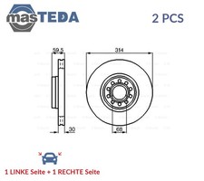 0 986 478 617 BREMSSCHEIBEN SATZ VORNE BOSCH 2PCS NEU OE QUALITÄT