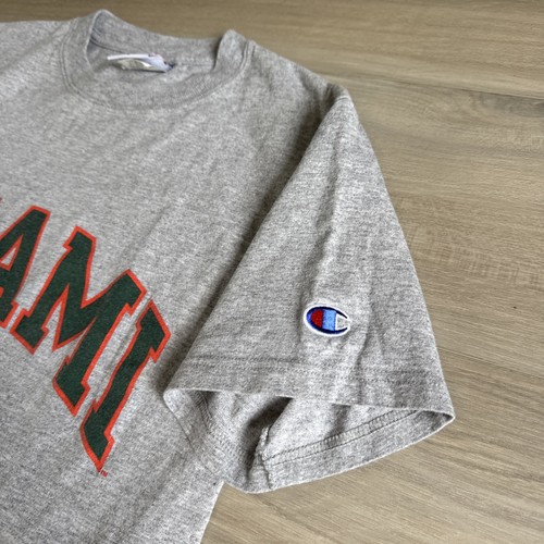 Champions Miami Hurricanes Shirt Sz Small Gray Grey - Picture 3 of 10