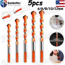 5pcs Masonry Drill Bit Set Carbide Drill Bits For Glass/Brick/Cement/Wood/Tile