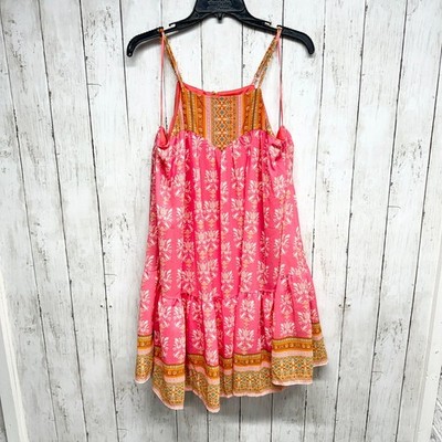 Flying Tomato Dress Women Size M Next Thing You Know Mini Reto Neon Summer Strap