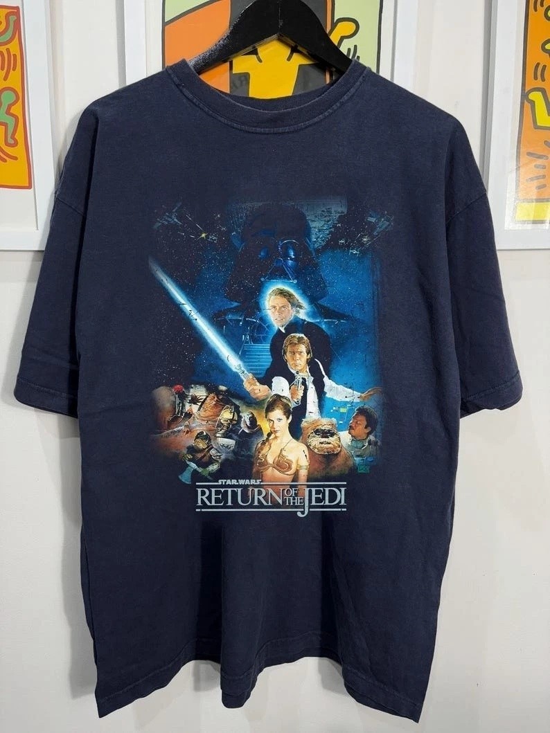 Vintage 90s Star Wars Shirt, Return of the Jedi T-Shirt, Reprint