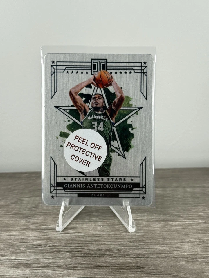 Giannis Antetokounmpo #2 2023-24 Panini Impecables Estrellas Inoxidable/75 Foto 4 de 4