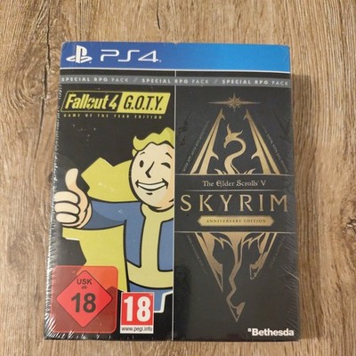Fallout 4 G.O.T.Y + Elder Scrolls V SKYRIM Anniversary Special RPG Pack PS 4 / 5