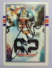 Tunch Ilkin (D) Signed 1989 Topps Rookie Card #317 Pittsburgh Steelers. rookie card picture