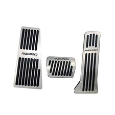3PCS Anti-Slip No Drilling Aluminum Rest Brake Gas Accelerator Pedal SILVER