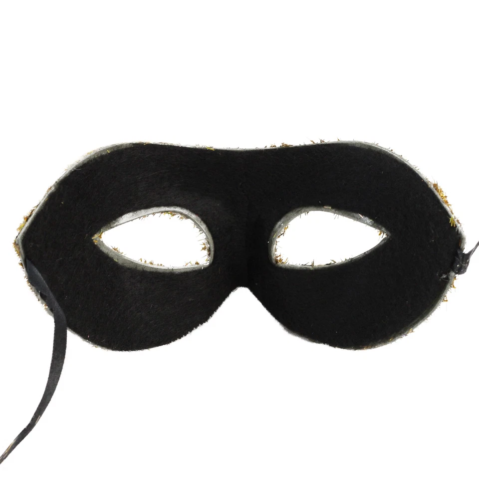 Máscara de Halloween con estampado de animal Big Cat dorado de 7" de Allstate con lentejuelas y purpurina Foto 4 de 4