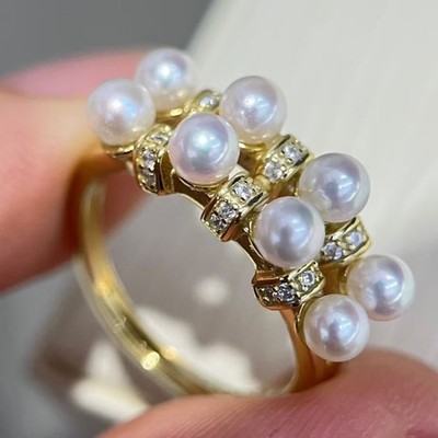 CAHRMING 4-5mm south sea white pearl ring 925s(sp)