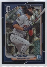 2024 Bowman Mega Box Chrome Navy Mojo Refractor /175 Riley Greene #16 12b7