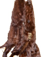 Vintage Mink Pelt Stole Wrap 1920s Era 4 Heads 4 Tails