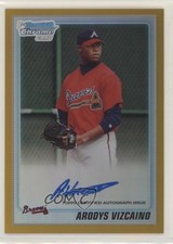 2010 Bowman Chrome Prospects Gold Refractor 46/50 Arodys Vizcaino Auto 5w7