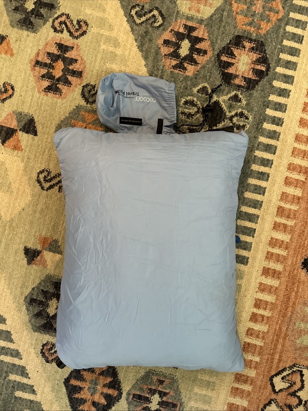 Cocoon Ultralight Air-Core Travel Pillow, Medium Blue 13x17”