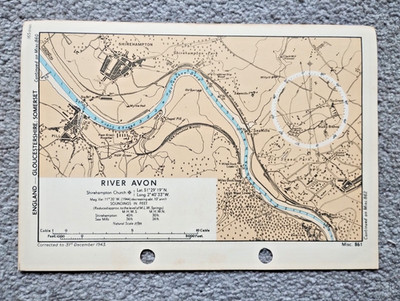 River Avon at Shirehampton - 1943 Vintage Admiralty Royal Navy Map
