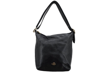 Coach Women's Val Duffle Leather Shoulder Bag C2818 - Black | eBay