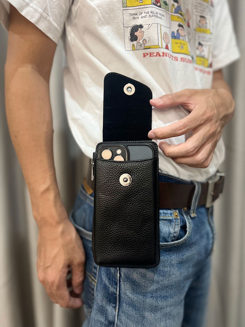 Leather Cell Phone Belt Holster for iPhone 17 Pro Max Universal Smartphone Pouch — image 24
