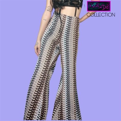 NWT Boho Hippie YiFu Fashion Sample Piece Woven Flated Pants in Brown