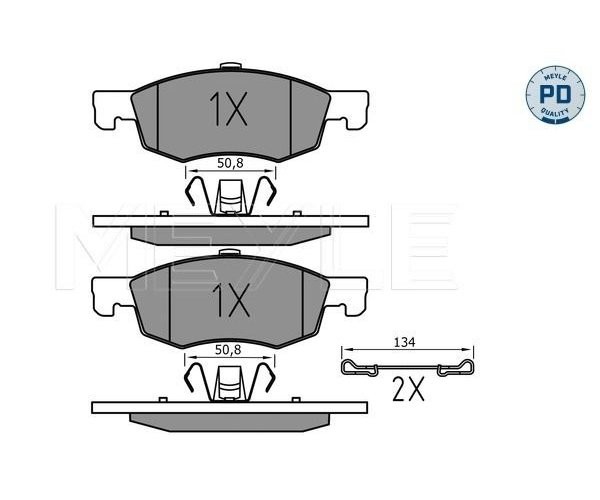 Bremsbelagsatz, Scheibenbremse Meyle 0252214317/PD FüR Opel-image