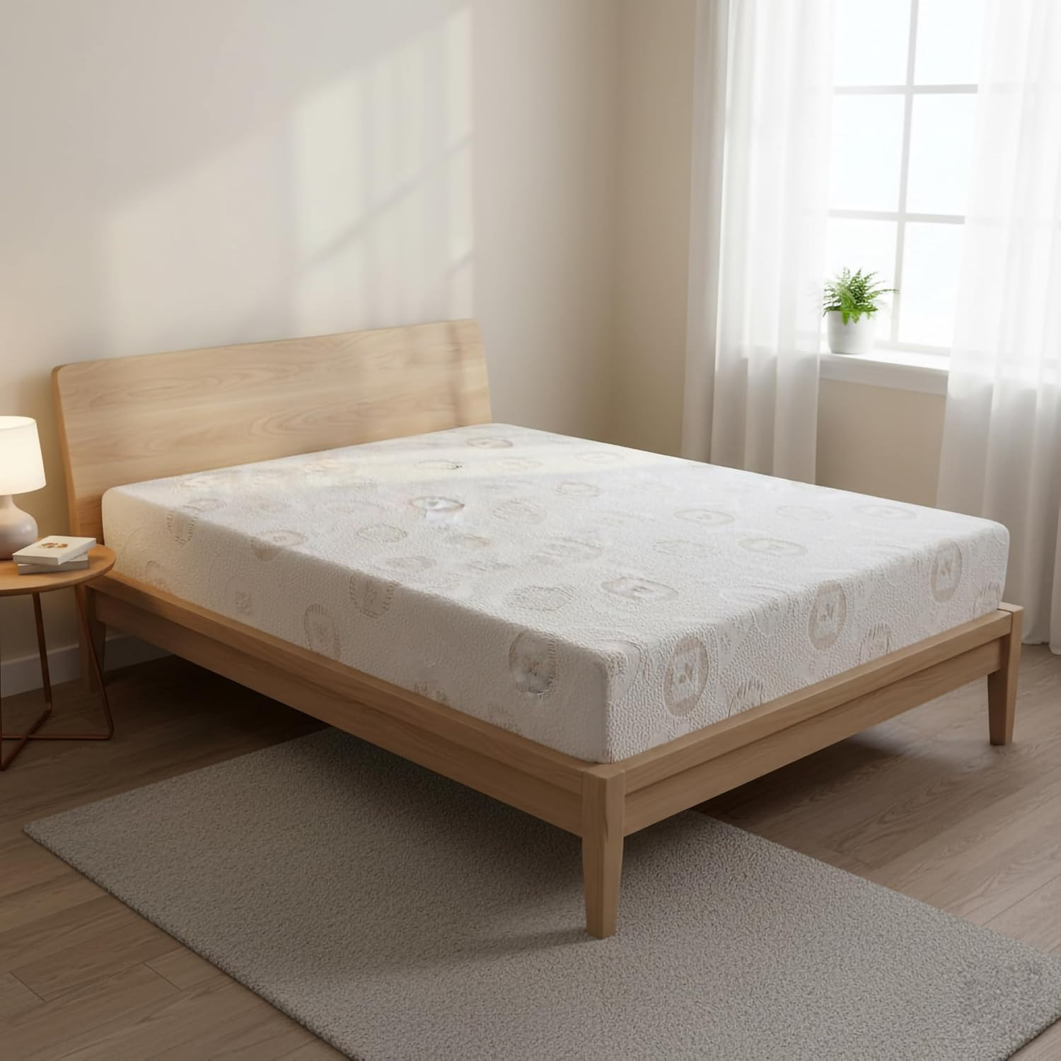 Memory Foam Mattress, Queen, Made In Usa, White