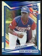 Juan Angel Javier 2022 Panini Elite Extra Edition Aspirations Blue Dominican