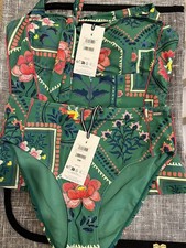Joules Poppy Green Women's Swim Tankini: Size Top UK 14.  Pants UK 12.  New.