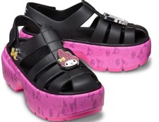 Crocs x Hello Kitty My Melody Kuromi Stomp Shoe Pink Black Platform Punk Y2k