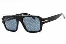 HUGO BOSS 1595/S 807 MD Sunglasses Black Frame Gray Lenses 53mm