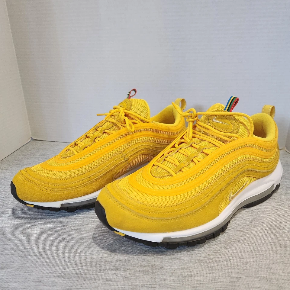Nike Air Max 97 C13708-700 QS Olympic Rings Gold Yellow Sneakers Men's Size 12 - Image 2 of 4