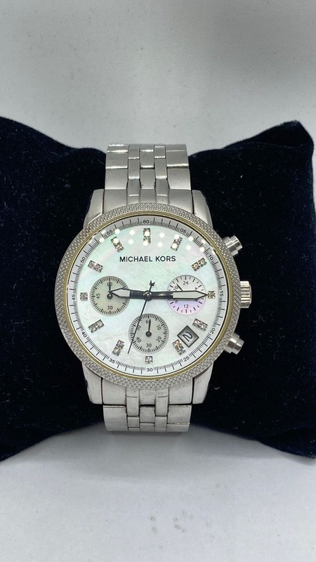 Women's Michael Kors White Dial Stainless Steel Quartz 36.0mm Watch119.6g