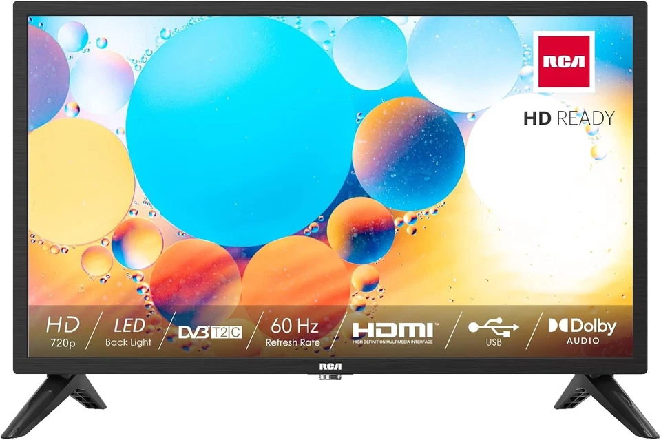 RCA B24F1 24 Inch HD TV, DVB-T/T2/C Dolby Digital Audio Kitchen TV, HD LED B - Image 2 of 4