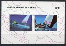 DENMARK 2014 SOUVENIR SHEET OF 2 SAILING MNH