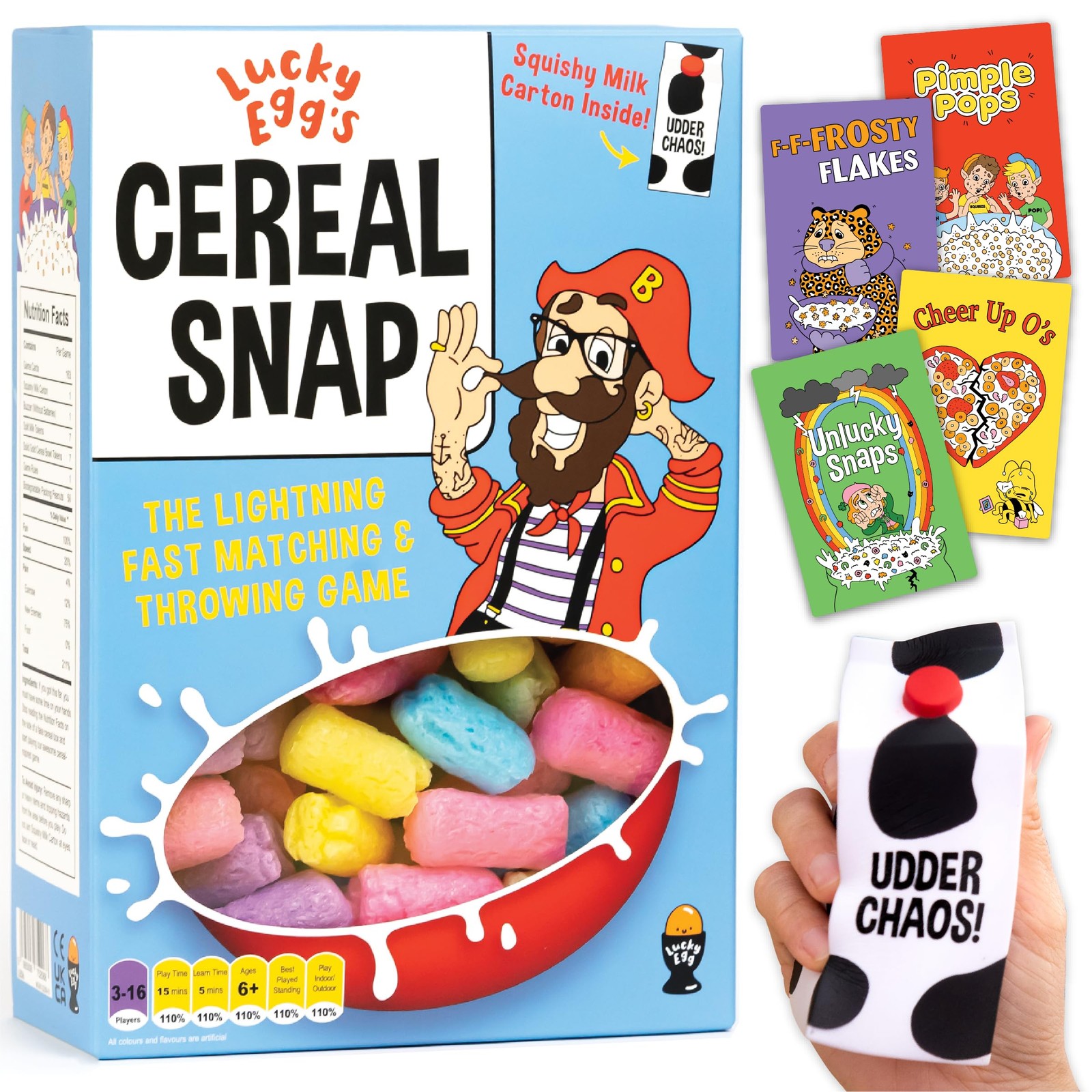 Cereal Snap: The Lighting Fast Matching - Throwing Game   3-16 Players   Family