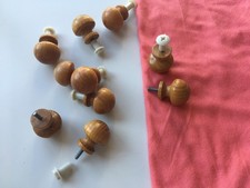 2er SET / mehr Möbelknöpfe Möbelgriffe -knäufe Schrankgriffe Holz rund