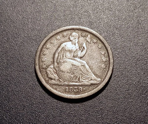 Nice VF 1839-P No drapery Seated Liberty Dime