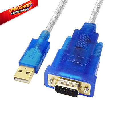 DTECH USB to Serial Adapter Cable RS232 DB9 Male Port with FTDI 1.5ft, blue 