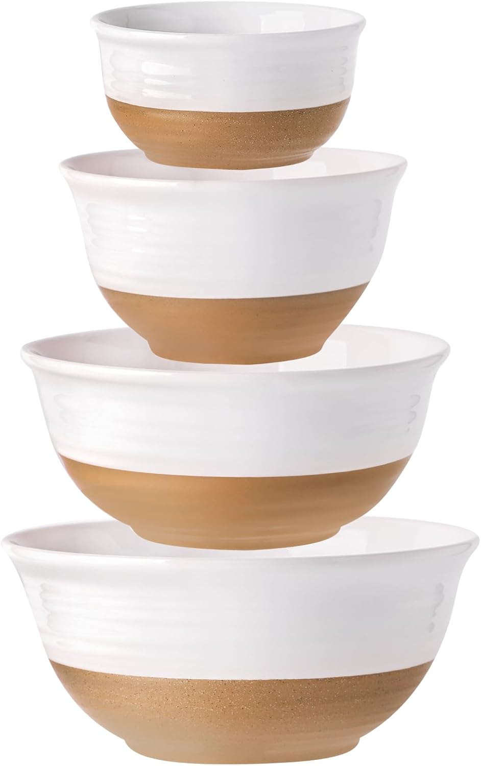 Nesting Ceramic Mixing Bowls Set 4 Piece