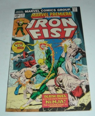 MARVEL PREMIERE # 22 June 1975 IRON FIST 1st DAN RAND FACE HIGHER GRADE NINJA