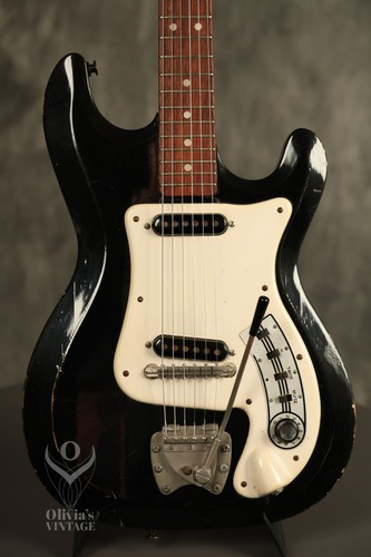 1963 Hagstrom made Futurama branded BLACK w/matching headstock!!! made in Sweden