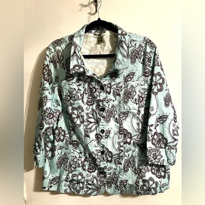 Mirror Image Vintage Y2K Cottagecore Floral Print Women's Jacket-Size 1X