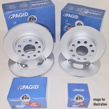 FRONT REAR PAGID COATED BRAKE DISCS PADS FOR AUDI A4 30 35 50 TDI TFSI 2015+