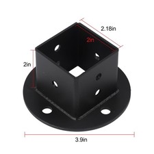 2Pcs Floor Flange Post Anchor Base Kit 2x2 Inch Metal for Fence Installation