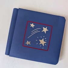 Creative Memories 7 x 7 Blue Foil Star Album With Blue Pizzazz Pages READ DESCRI