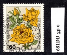 BERLIN 1982 681DD used DOUBLE PRINT signed SCHLEGEL BPP (N2427