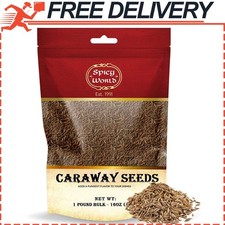Spicy World Caraway Seeds 16oz Premium Whole Caraway Seeds for Rye Bread Cooking