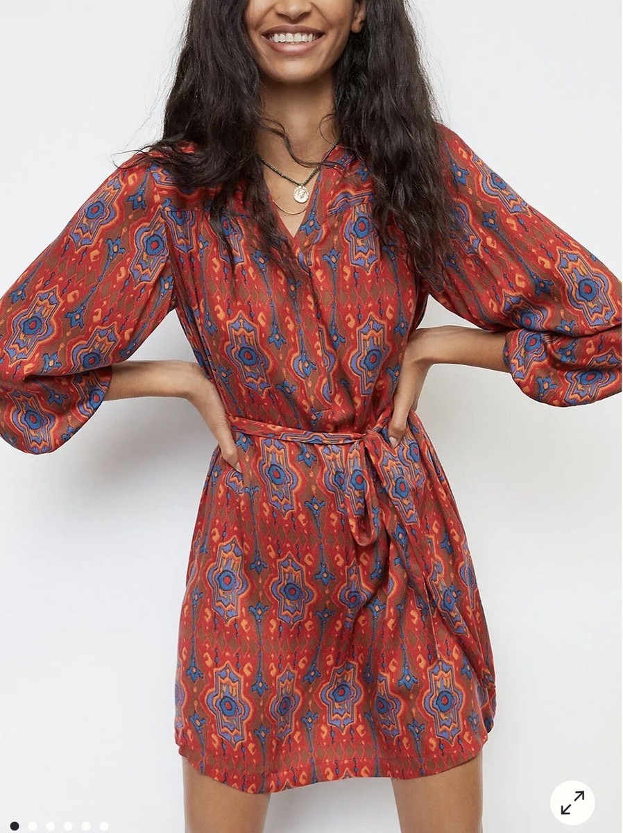 anthropologie rosemary midi dress Anthropologie Maeve Rosemary Midi Dress Pockets Peach Size 4 Excellent Condition